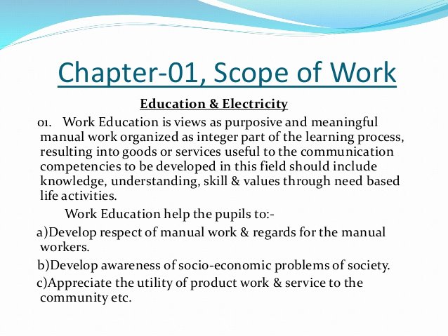 Electrical Scope Of Works Best Of Scope Of Work