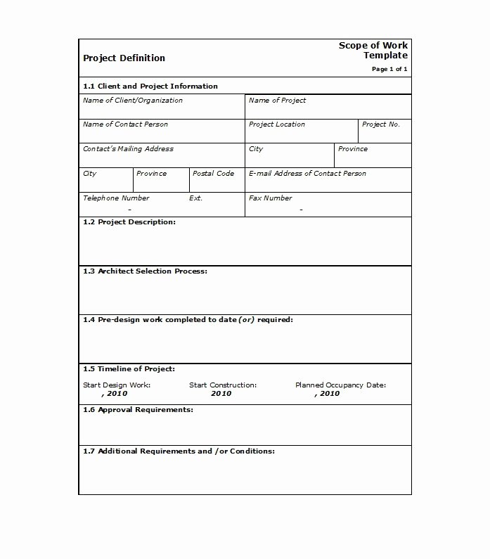 Electrical Scope Of Works Unique 30 Ready to Use Scope Of Work Templates &amp; Examples