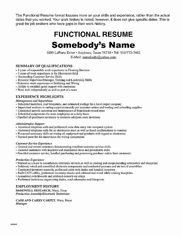 Electronics Technician Resume Sample Lovely Resume Tutorial Pro – All About Resume Site