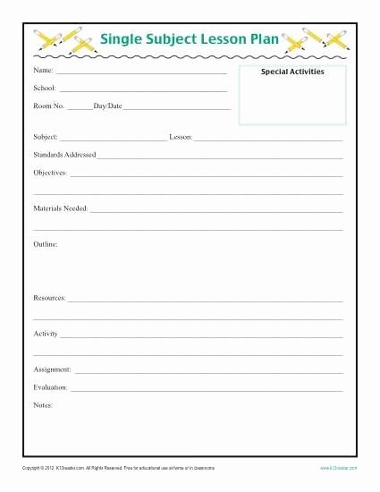 Elementary School Lesson Plan Elegant Best 25 Syllabus Template Ideas On Pinterest