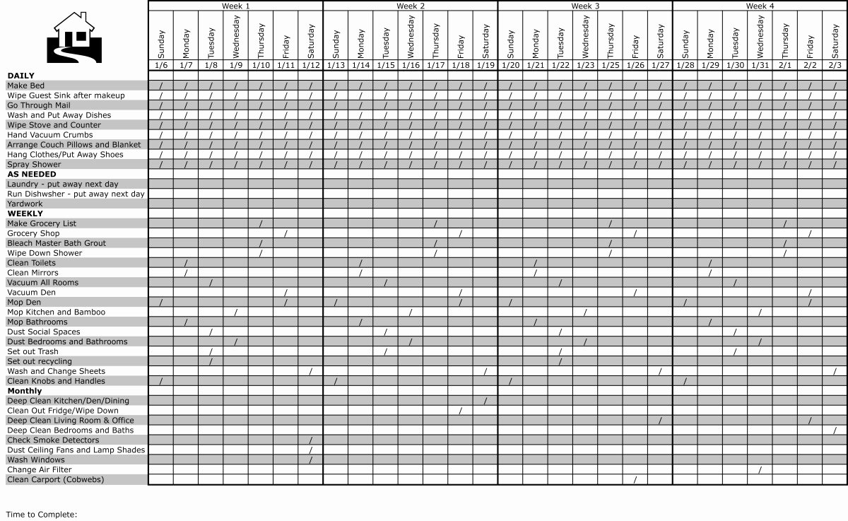 Elementary School Master Schedule Template Awesome Cleaning Schedule Xlsx