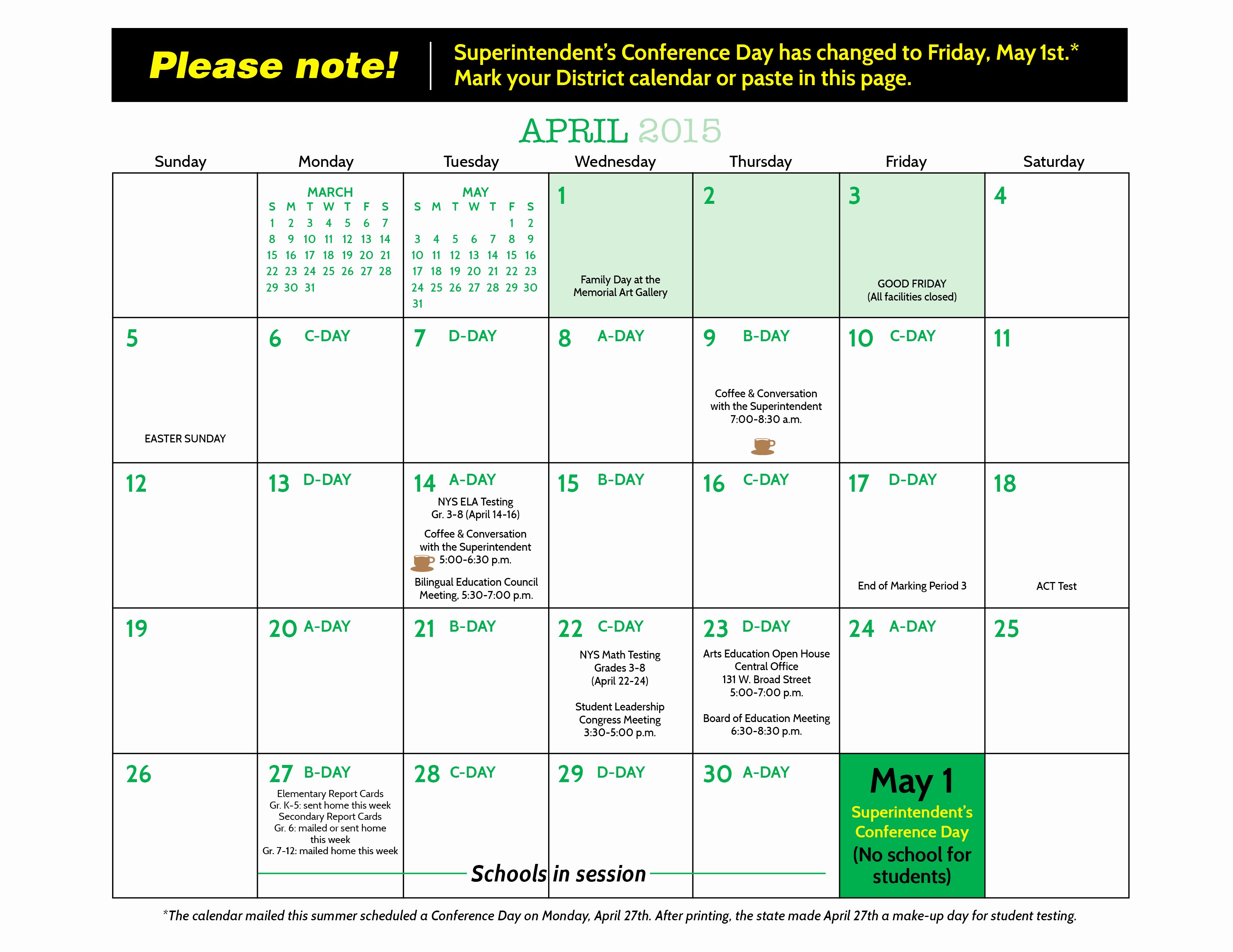 Elementary School Master Schedule Template Beautiful Rochester City School District Calendar