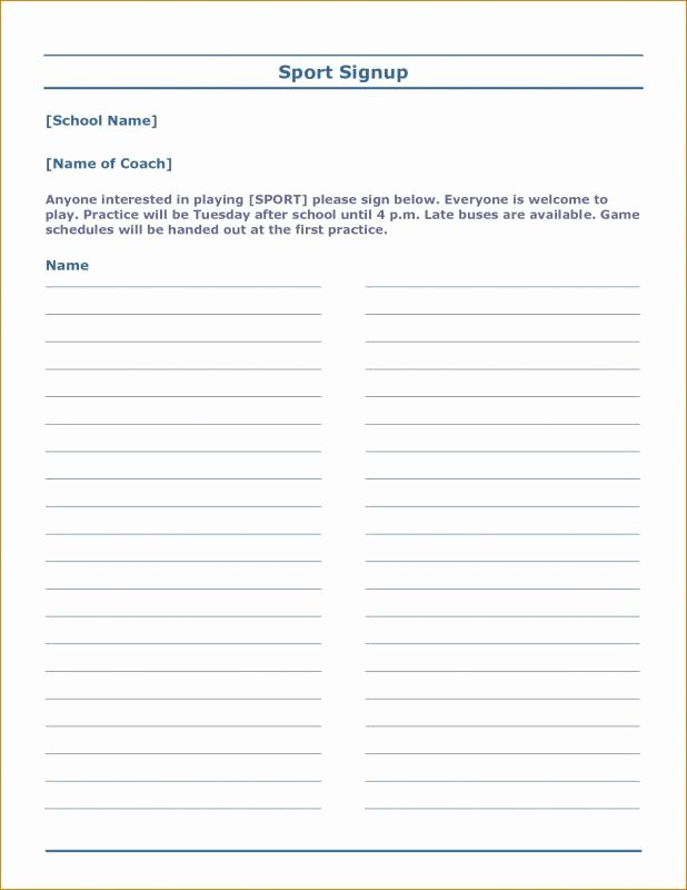 Email Sign Up Sheet Template Microsoft Word Best Of Email Sign Up Sheet