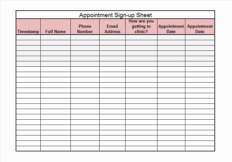 Email Sign Up Sheet Template Microsoft Word Inspirational 40 Sign Up Sheet Sign In Sheet Templates Word &amp; Excel