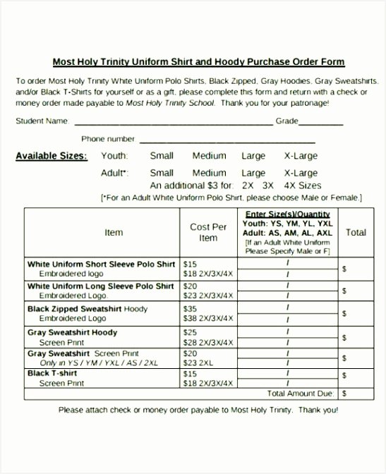 Embroidery order form Template New 5 Fashion order form Template Besttemplates Besttemplates