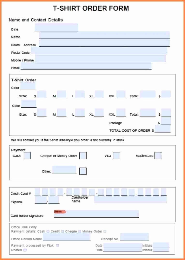 Embroidery order form Template New for order forms Your Free Online order form Modify This
