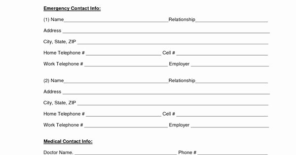 Emergency Card Template Elegant Download A Free Emergency Contact form and Emergency Card