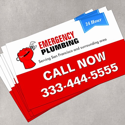 Emergency Card Template Fresh Plumber Local Emergency Plumbing Services Double Sided