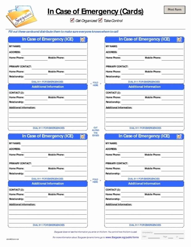 Emergency Card Template Luxury Free Printable Id Cards Templates