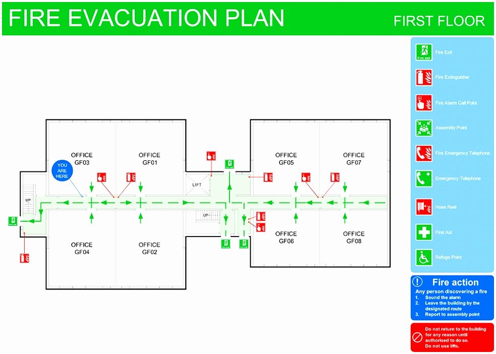 Emergency Evacuation Map Template Elegant 8 Emergency Exit Floor Plan Template toowt