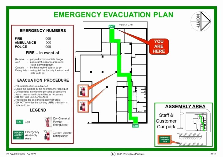 Emergency Evacuation Map Template Unique Emergency Evacuation Plan Template for Business