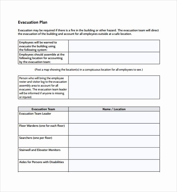 Emergency Evacuation Plan Template Free Best Of 10 Evacuation Plan Templates