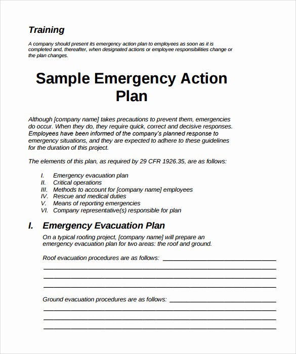 Emergency Evacuation Plan Template Free Best Of Sample Emergency Action Plan 11 Free Documents In Word Pdf