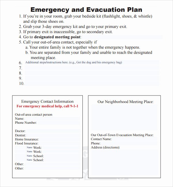 Emergency Evacuation Plan Template Free Elegant 10 Evacuation Plan Templates