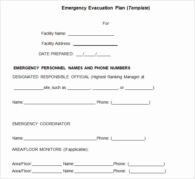 Emergency Evacuation Plan Template Free Fresh 3 Emergency Evacuation Plan Template Word Pdf Google