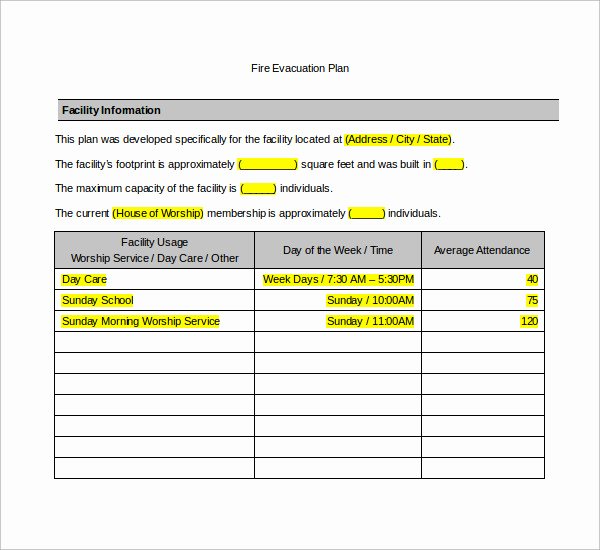 Emergency Evacuation Plan Template Free Unique 10 Evacuation Plan Templates