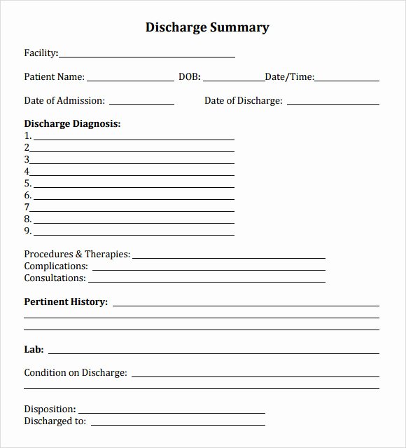 Emergency Room Discharge form Awesome Emergency Room Discharge Papers Template