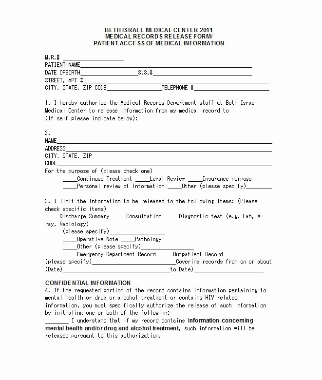 Emergency Room Release form Template Unique 30 Medical Release form Templates Template Lab