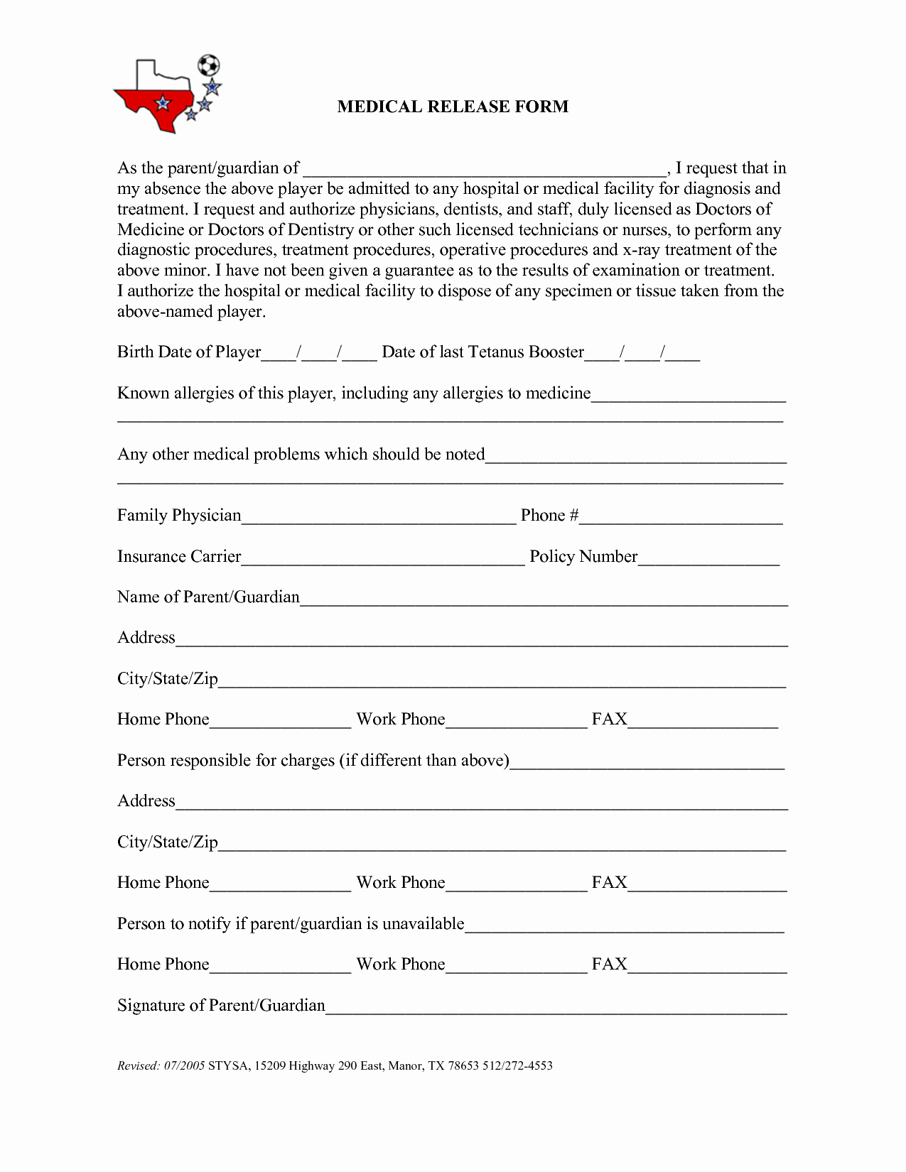 Emergency Room Release form Template Unique Best S Of Medical Release Back to Work Work Release