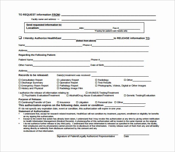 Emergency Room Release form Template Unique Sample Hospital Release form 11 Download Free Documents