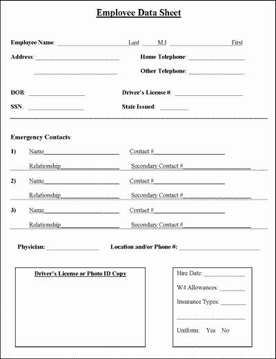 Employee Contact Information form Elegant 128 Best Images About Construction forms On Pinterest