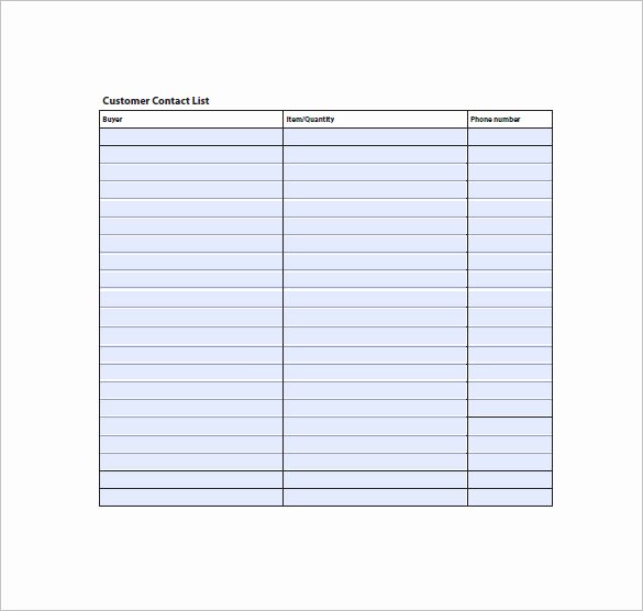 Employee Contact List Template Lovely Contact List Template 19 Free Sample Example format