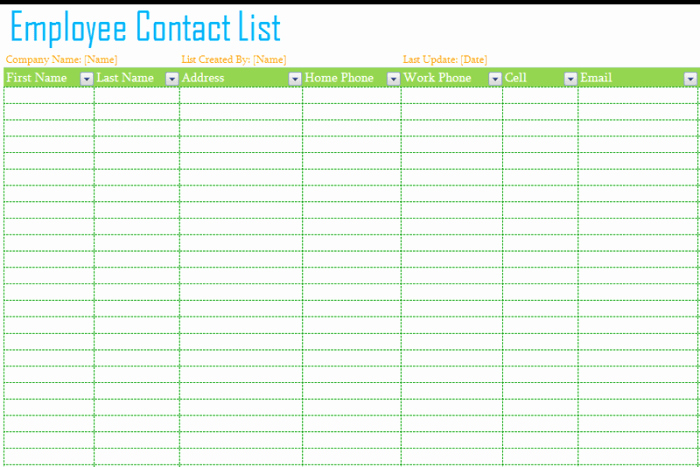 Employee Contact List Template Lovely Employee Contact List Template Dotxes