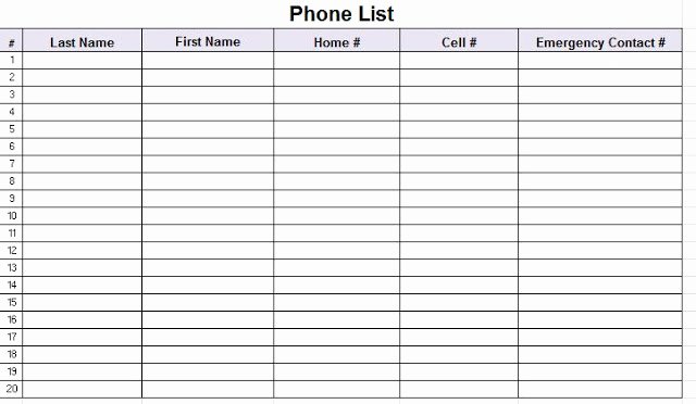 Employee Contact List Template Luxury the Admin Bitch Download Free Staff Phone List Template