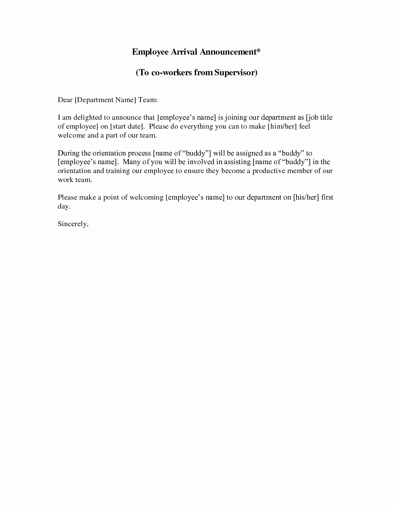 Employee Death Announcement Template Awesome Announcements Letters On Pinterest