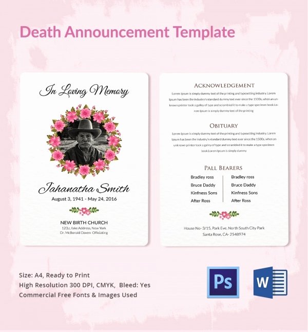 Employee Death Announcement Template Beautiful Sample Of Announcement