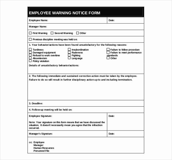 Employee Disciplinary form Template Free Best Of 13 Employees Write Up Templates – Free Sample Example