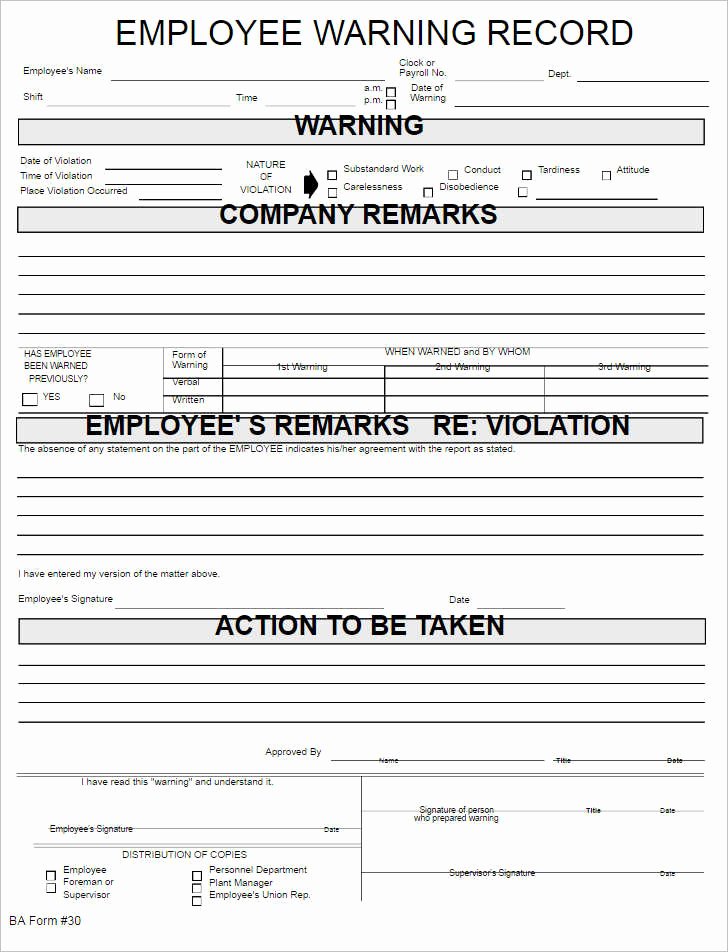 Employee Disciplinary form Template Free Lovely 26 Employee Write Up form Templates Free Word