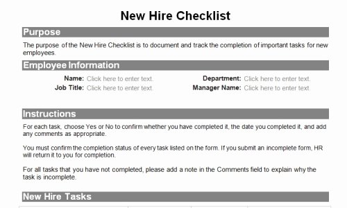 Employee Expectations Template Beautiful Human Resource forms for the Entire Employee Lifecycle