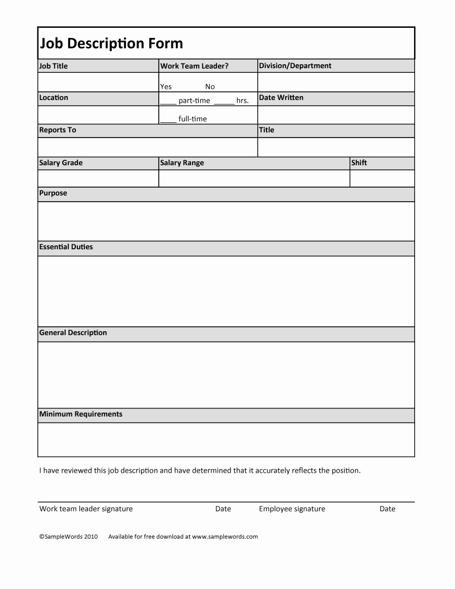 Employee Expectations Template Elegant 47 Job Description Templates &amp; Examples Template Lab