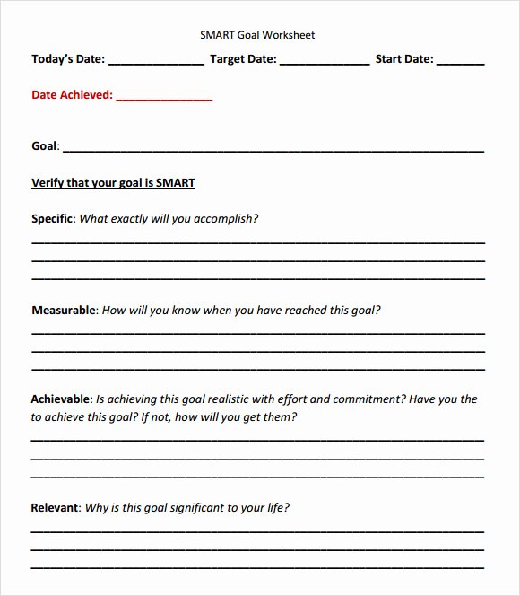 Employee Goal Setting Template Beautiful Goal Setting Template 12 Download Free Documents In Pdf