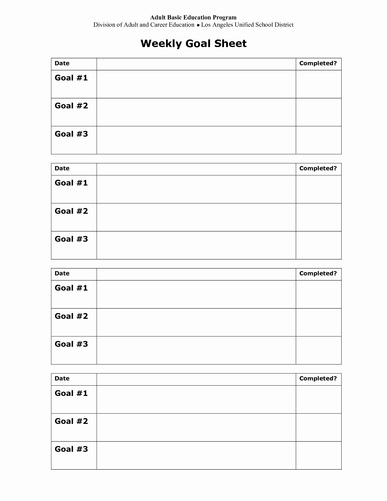 Employee Goal Setting Template Best Of 13 Best Of Goals and Objectives Worksheet Goal