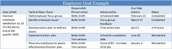 Employee Goal Setting Template Luxury 6 Tips for Managing Employee Goals Work