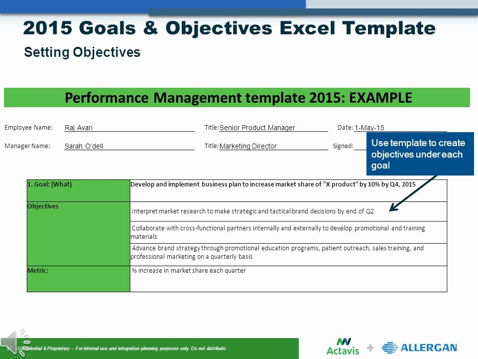 Employee Goal Setting Template Luxury Goals &amp; Objectives Setting Ppt Video Online