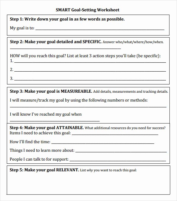 Employee Goal Setting Template Unique 13 Sample Goal Setting Templates Pdf Word