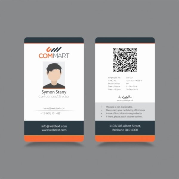 Employee Id Card Template Free Download Awesome 21 Id Cards