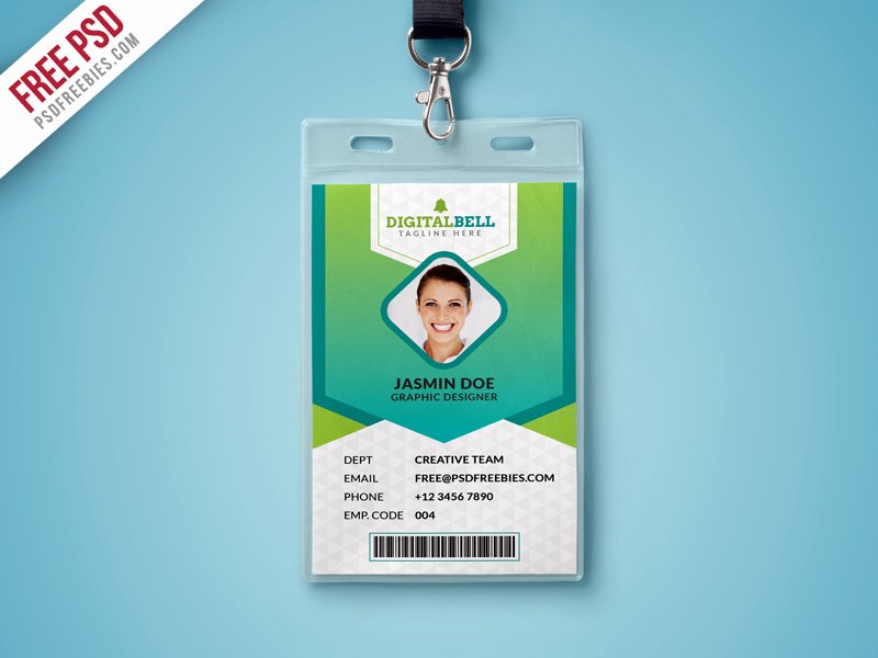 Employee Id Card Template Free Download Beautiful Multipurpose Identity Card Template Psd Download