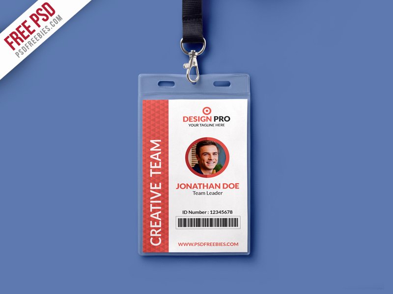 Employee Id Card Template Free Download Fresh Free Psd Fice Identity Card Template Psd by Psd