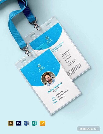 Employee Id Card Template Free Download Lovely 38 Id Card Templates Psd Eps Png