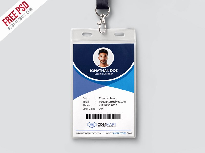 Employee Id Card Template Free Download Luxury Free Psd Corporate Fice Identity Card Template Psd by