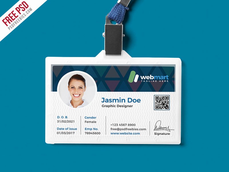 Employee Id Card Template Free Download New Free Psd Fice Id Card Design Psd by Psd Freebies