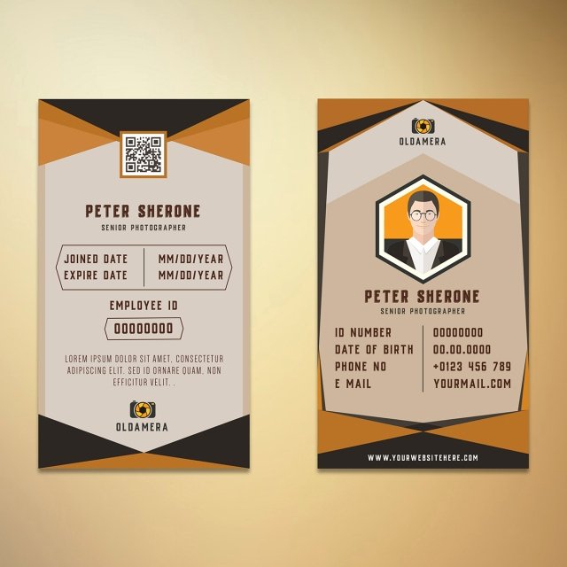 Employee Id Card Template Free Download Unique John Nielson Pany Employee Id Card Template for Free