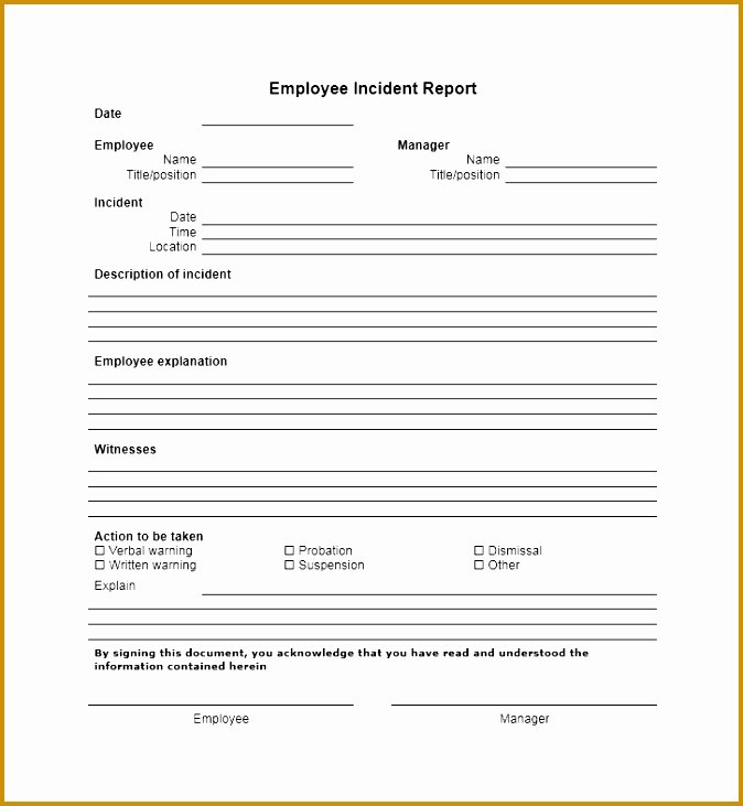 Employee Injury Report Inspirational 5 Workplace Injury Report form Template