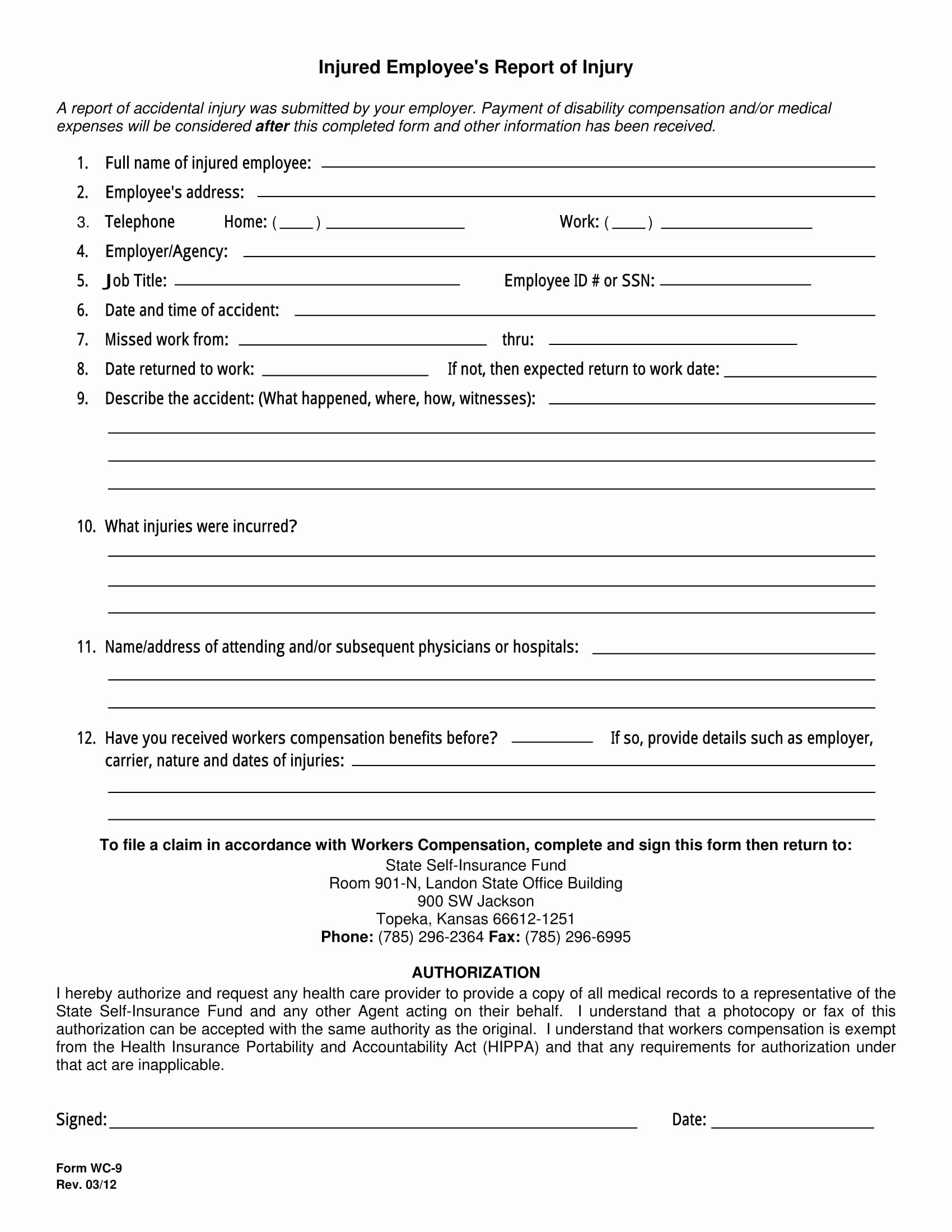Employee Injury Report Lovely 16 Employee Report forms Pdf Google Docs Apple Pages