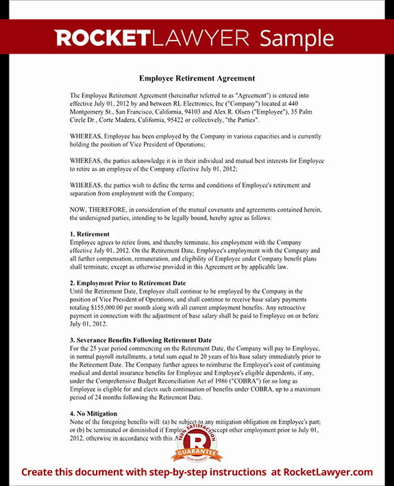 Employee Key Agreement form Best Of Employee Retirement