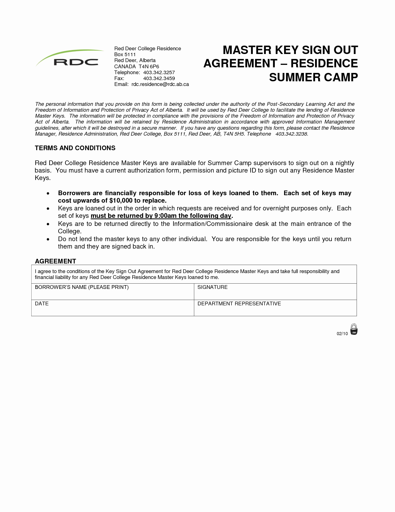 Employee Key Agreement form Elegant Best S Of Key Agreement Template Employee Key